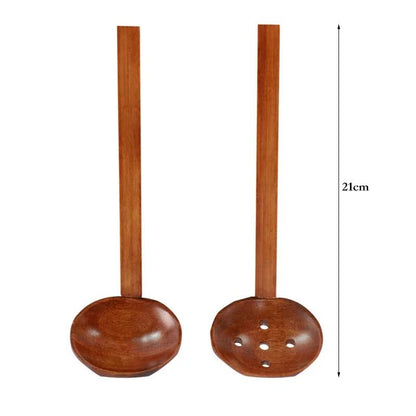 2 Wooden Soup Spoons for Kids' Meals