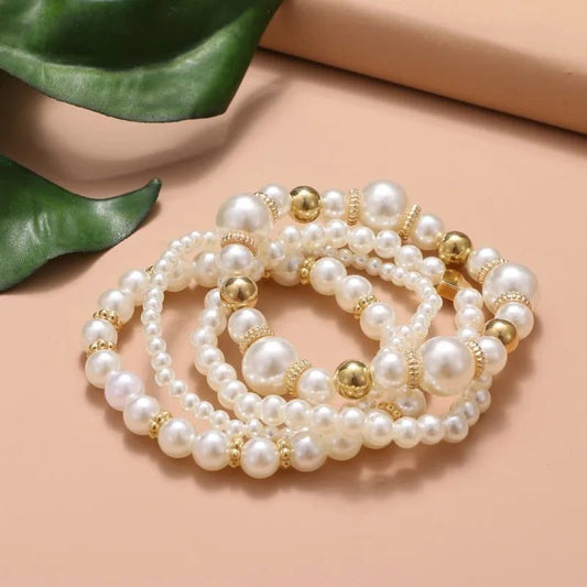 Elegant Pearl Bracelet Set for Women