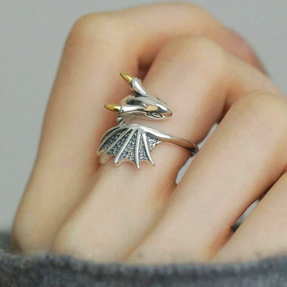 Vintage Dark Dragon Opening Rings for All