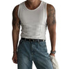 Men's Ribbed Sleeveless Tank Top for Fitness