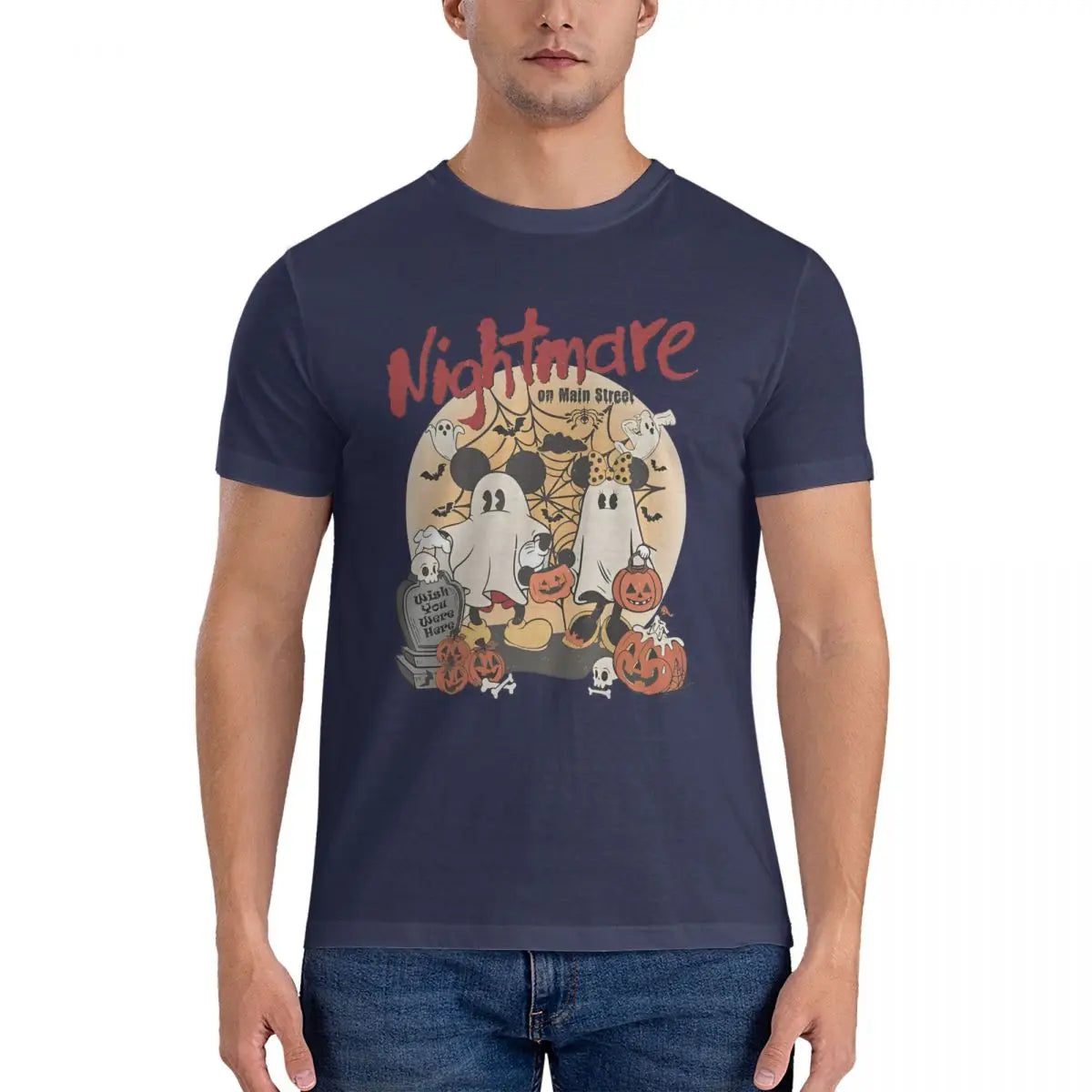 Mickey Minnie Halloween Ghost Men's T-Shirt