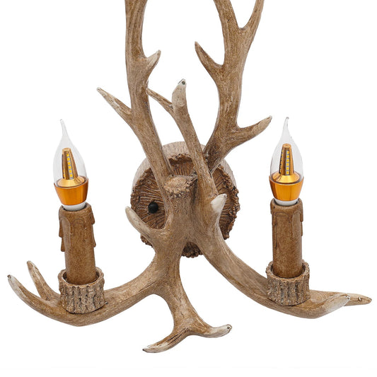 Vintage Antler Wall Lamp for Rustic Decor