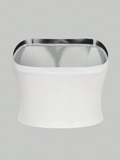 Women Sexy Graphic Tube Top Slim Fit