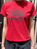 Cute Polar Bear Print Women's Red T-Shirt
