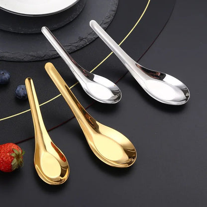 Large Capacity 304 Stainless Steel Soup Spoons