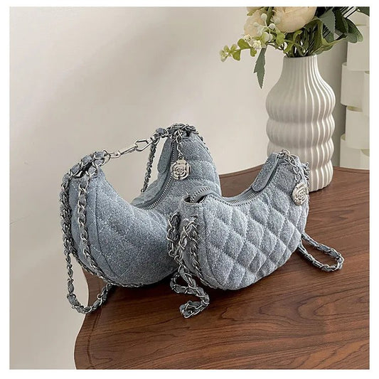 Chic Denim Crossbody Handbags for Women