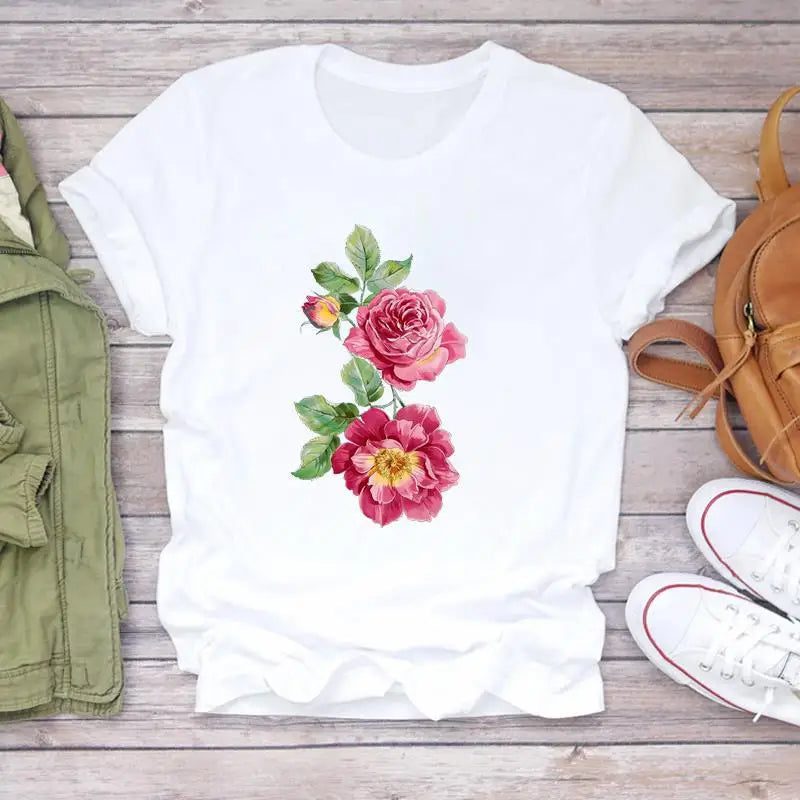 Floral Print Oversized T-Shirt for Women