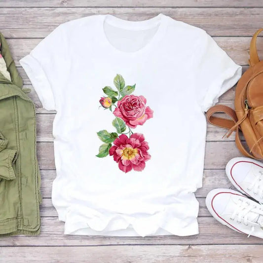 Floral Print Oversized T-Shirt for Women