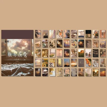 50 Sheets Washi Paper Stickers for Scrapbooking