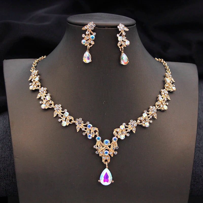 Luxury Bridal Crown Jewelry Set for Weddings