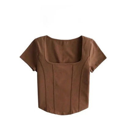 Trendy Cropped Floral Cotton T-Shirts for Women