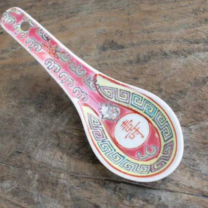 1970s Vintage Pastel Ceramic Soup Spoons