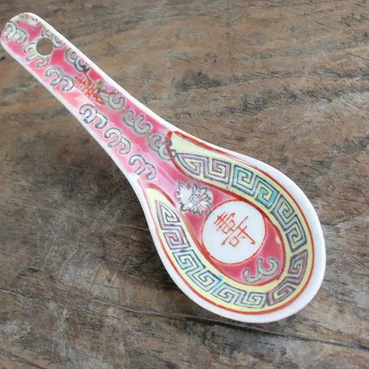 1970s Vintage Pastel Ceramic Soup Spoons