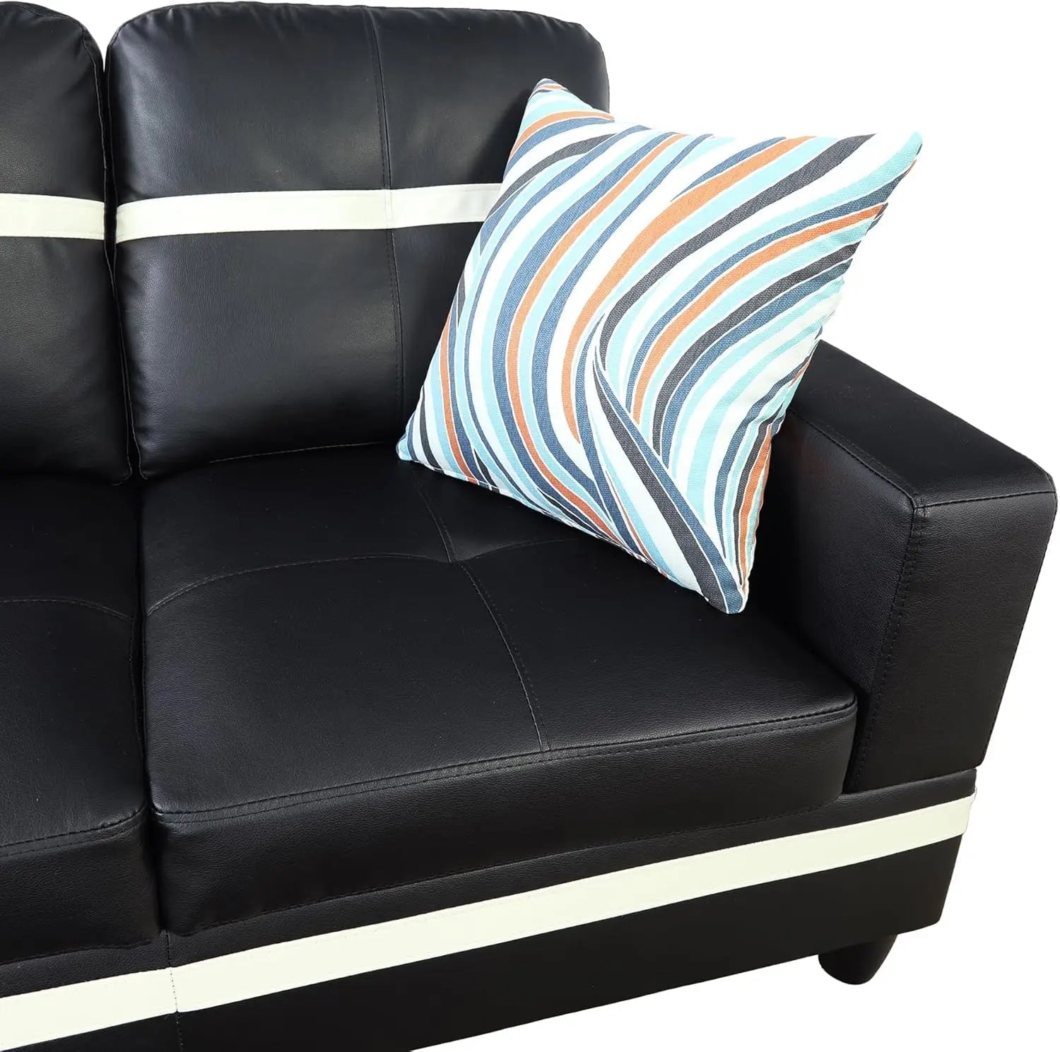 103” W L-Shaped Sectional Sofa with Storage