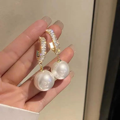 Elegant Imitation Pearl Dangle Earrings for Weddings