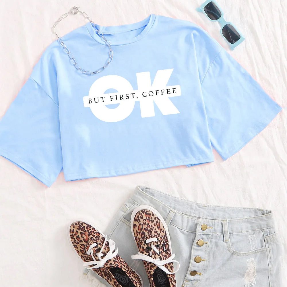 Trendy Women's Cropped T-Shirt for Summer