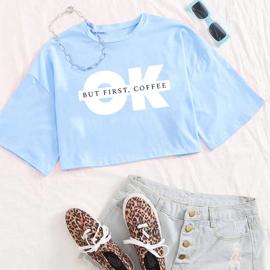 Trendy Women's Cropped T-Shirt for Summer