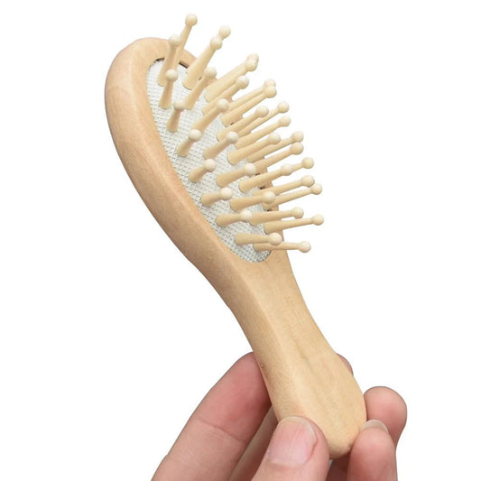 Travel Mini Bamboo Hair Brush for Styling