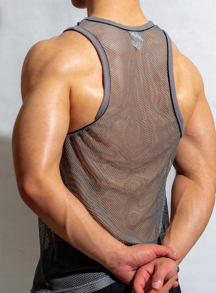 Men's Breathable Mesh Tank Top Vest