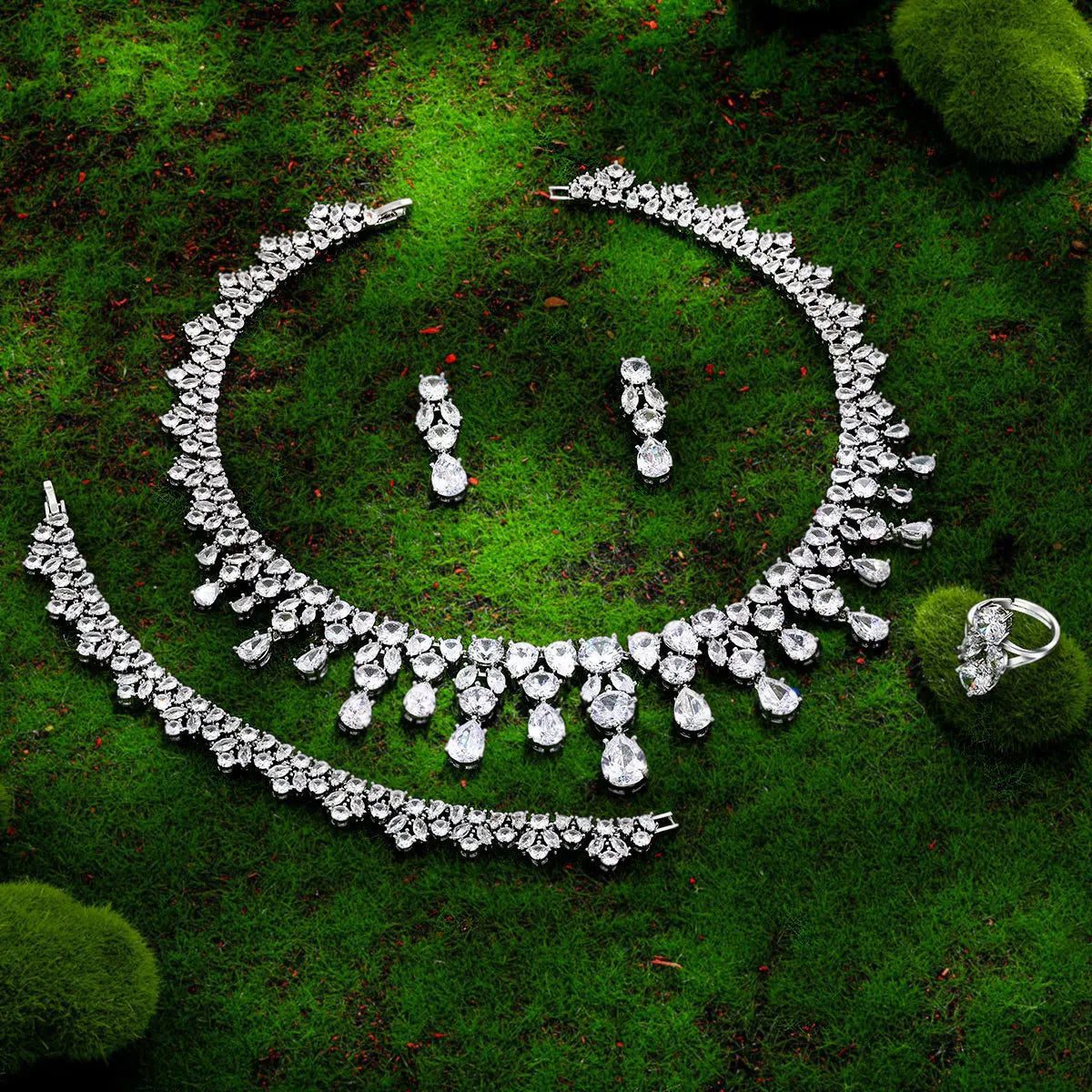 2023 Bridal Wedding Jewelry Set - 4 Pieces