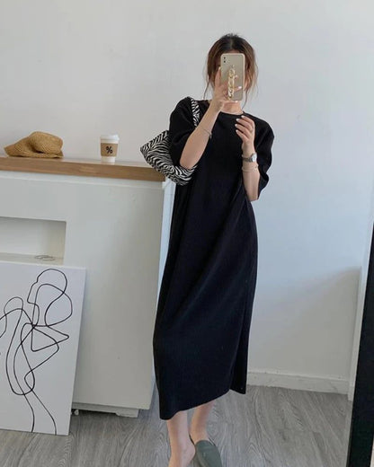Trendy Loose Midi T-Shirt Dress for Women