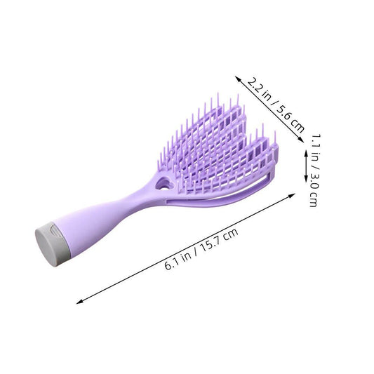 Violet Travel Hair Brush for Curly Hair