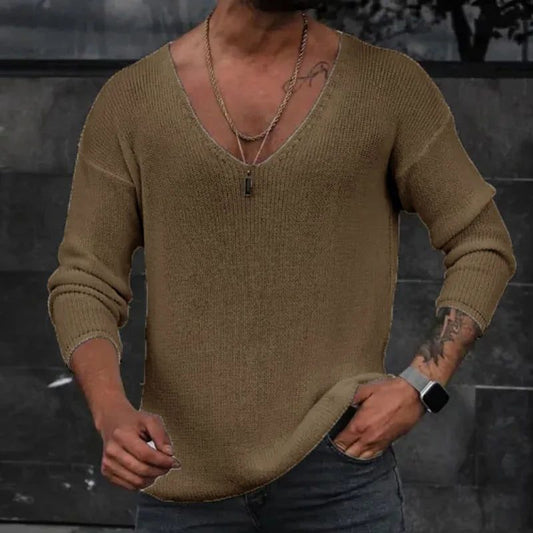 Men's Spring V-Neck Slim Fit T-Shirts