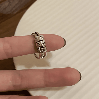 Y2K Vintage Kpop Heart Adjustable Rings Set