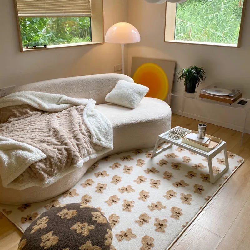 Japanese Style Plaid Carpets for Living Room