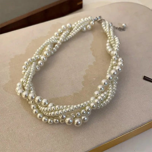 Bohemian Multi-Layered Pearl Necklace for Women