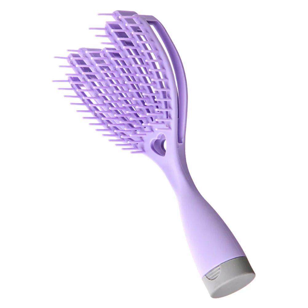Violet Travel Hair Brush for Curly Hair