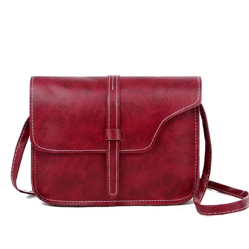 Retro Solid Color Crossbody Bag for Women