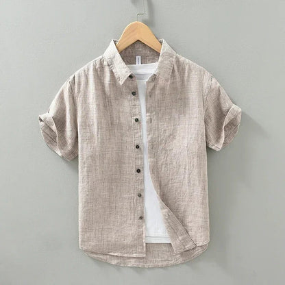 Men's Pure Linen Casual Short Sleeve Shirt