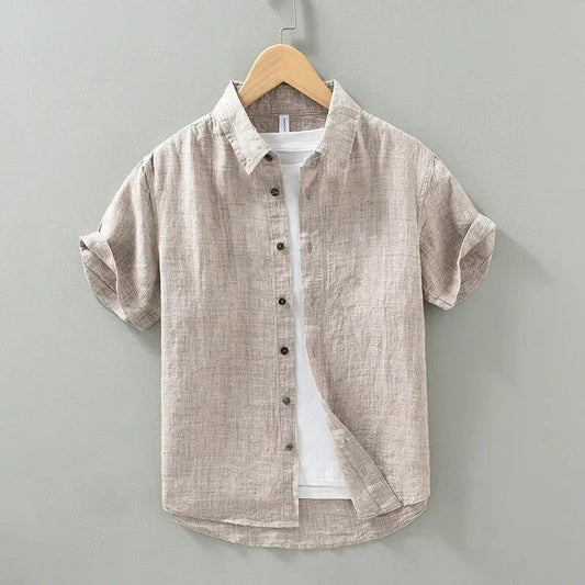 Men's Pure Linen Casual Short Sleeve Shirt