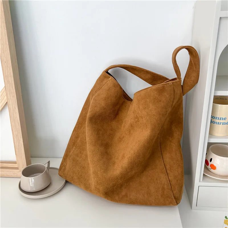 2024 Large Suede Shoulder Bag for Women