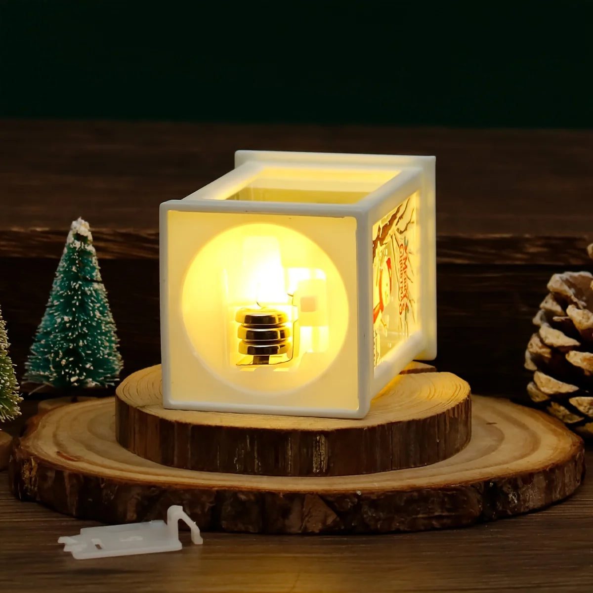 Small Snowman Christmas Table Lamp Decor