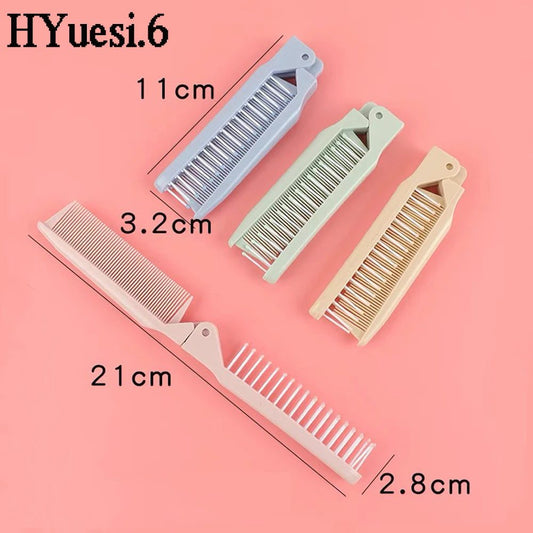 Portable 2-in-1 Anti-Static Folding Hair Brush
