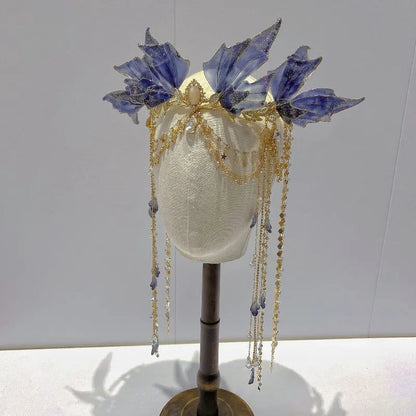 Antique Mermaid Hair Crown Western Jewelry Set