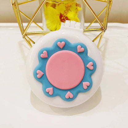 Portable Cartoon Folding Hair Brush with Mirror