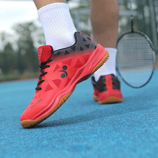 White Shock-Absorbing Badminton Shoes for All