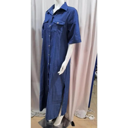 Trendy Casual Denim Shirt Dresses for Women