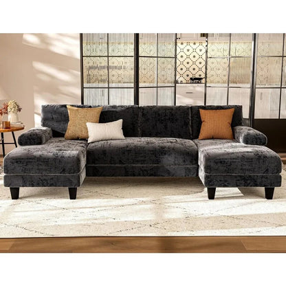 Spacious U Shaped Sectional Sofa for Living Room