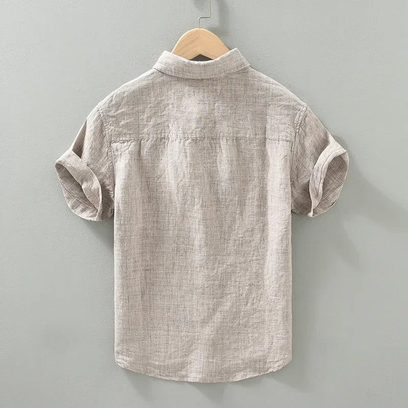 Men's Pure Linen Casual Short Sleeve Shirt