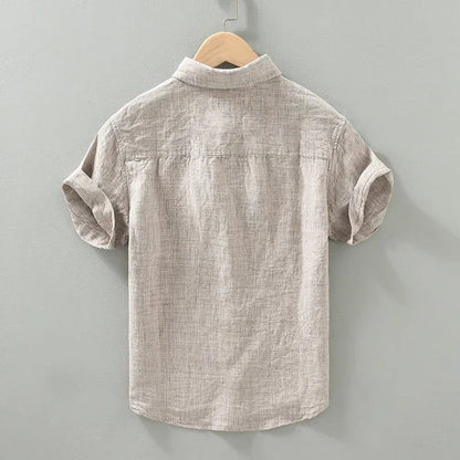 Men's Pure Linen Casual Short Sleeve Shirt