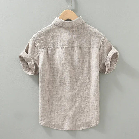 Men's Pure Linen Casual Short Sleeve Shirt