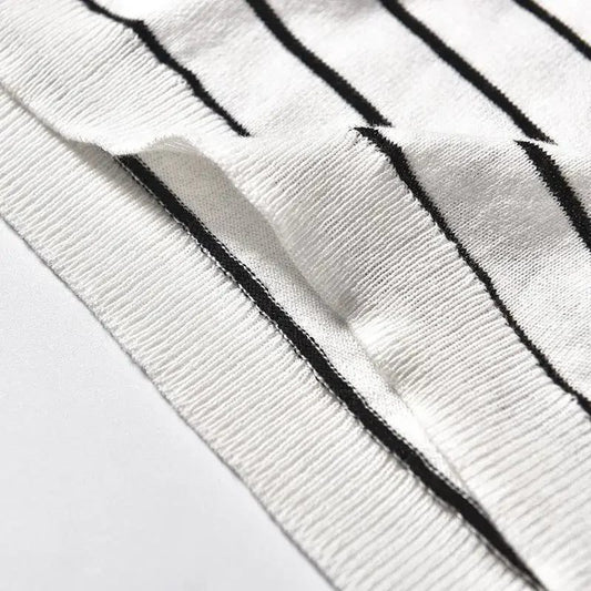 Women's Striped Silk Cotton Loose T-Shirt