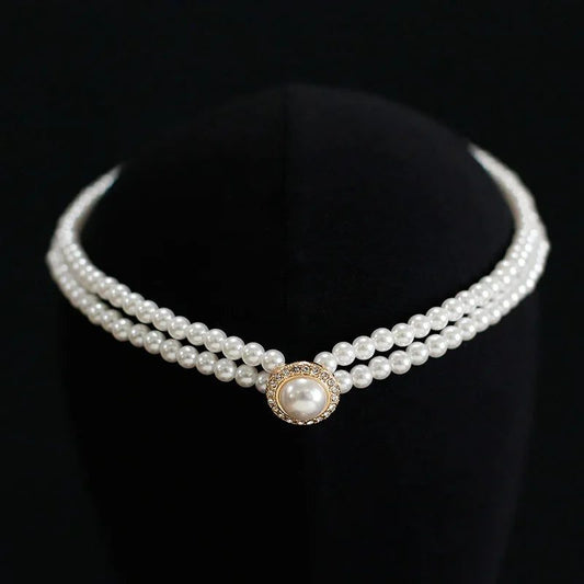 2024 Vintage Pearl Choker Necklace for Women