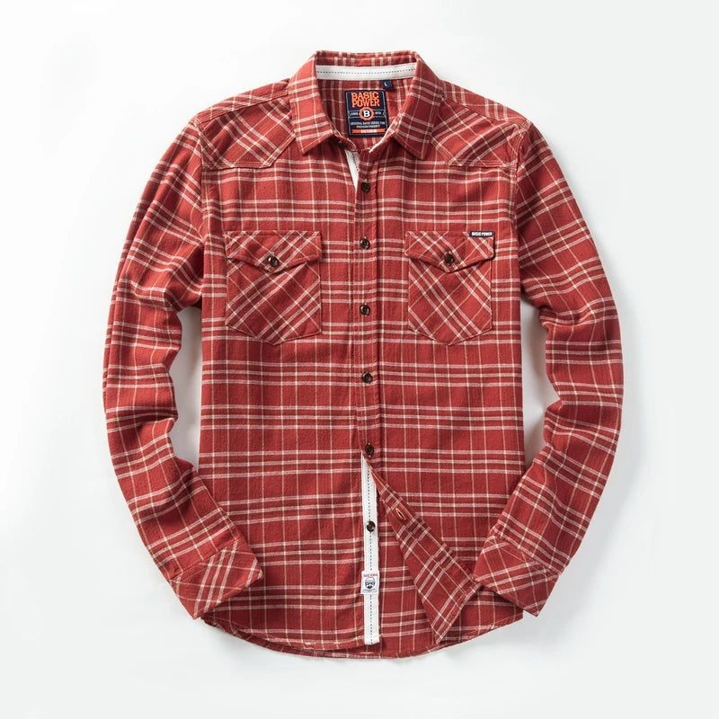 2024 Men's Plaid Flannel Shirt Casual