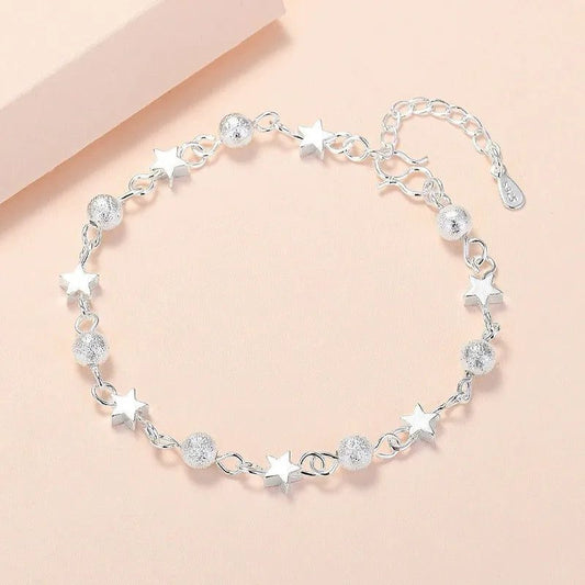 Luxury Vintage 925 Silver Pearl Bracelet