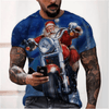 3D Santa Print Men's Christmas T-Shirt